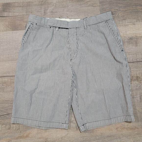 Polo Ralph Lauren VTG 90s Seersucker Bradbury Fit Shorts Size 34 10" Inseam - Picture 1 of 8